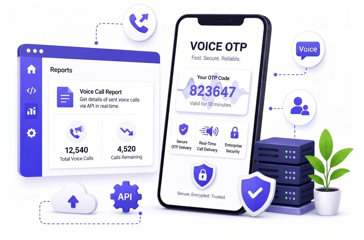 DV Connect voice OTP service delivering spoken one time passwords by call